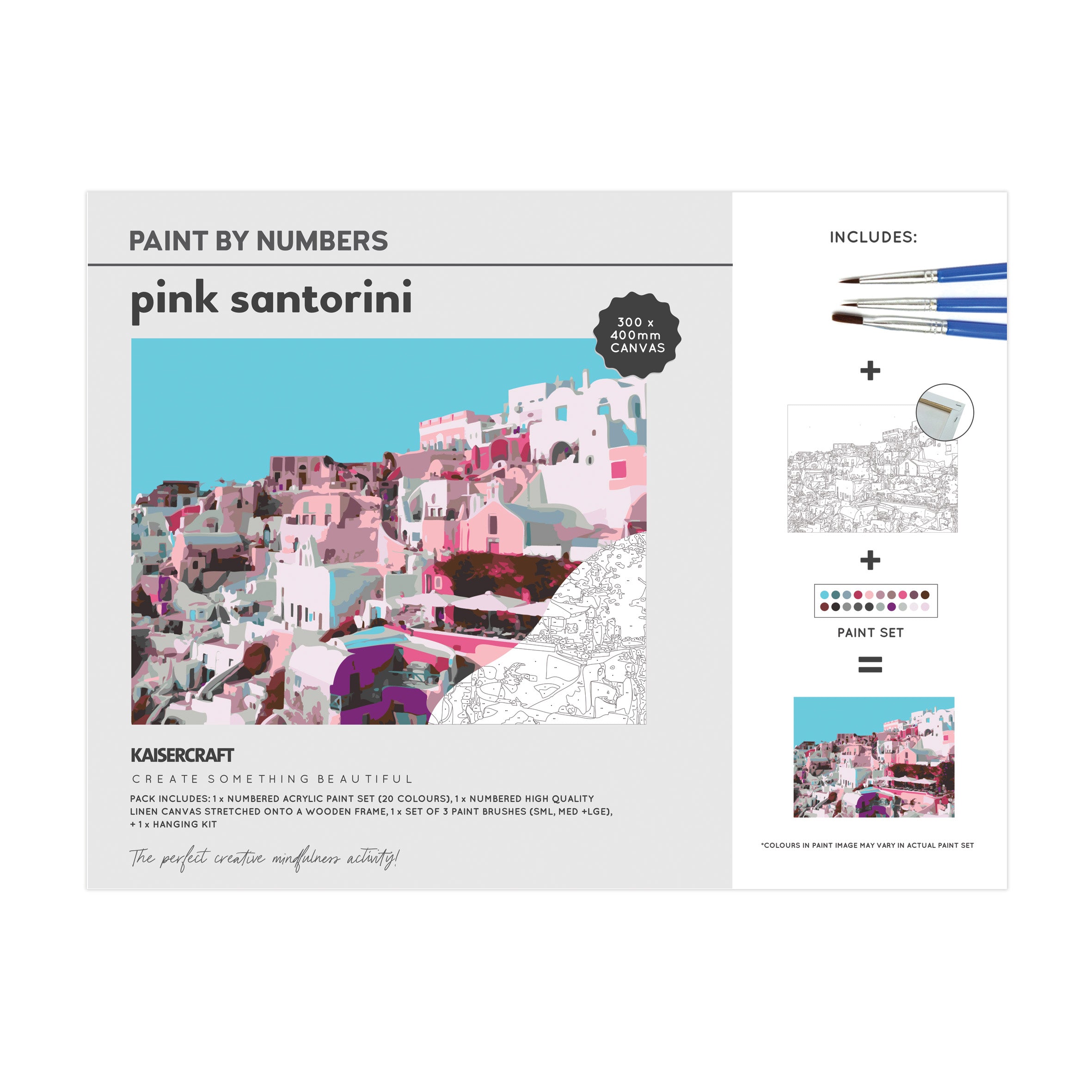 Canvas Paint by Numbers - PINK SANTORINI